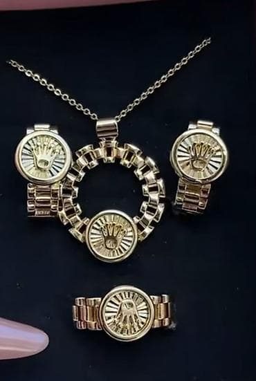 karter üzük: Dəstə daxildir: Üzük, Sırğa, Bilərzik, Sarı qızıl — 4