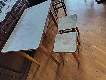 velosiped qanadı: Qədimi Sovetdən Qalma Təmiz Ağır Taxta Mətbəx Dəsti, açılıb bağlanan — 6