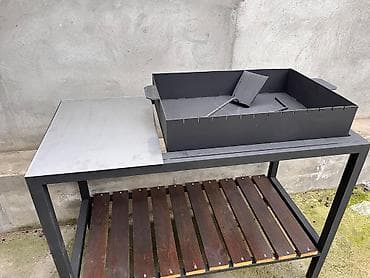 Samovarlar: Metall mangal masası və qril komplekti - Geniş ölçülü, qalın metaldan — 6