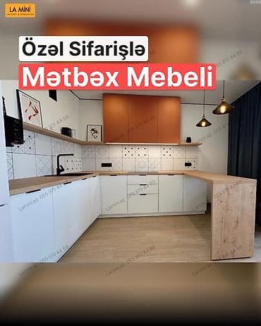 3d qelem: Sifarişlə mətbəx dəsti, Özü çəkən petlələr, MDF — 1