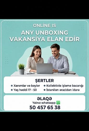 Online iş – Any Unboxing vakansiyası Təsvir: - Tamamilə onlayn iş — 1