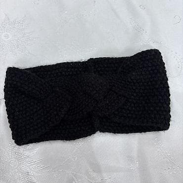 hamam seti: Toxunma saç lentı / qulaqlıq baş bandı - Material: yumşaq akril/yun — 10