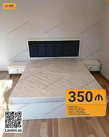 zivella az: İkinəfərlik çarpayı, Bazalı, Matras ilə, Siyirməsiz — 1