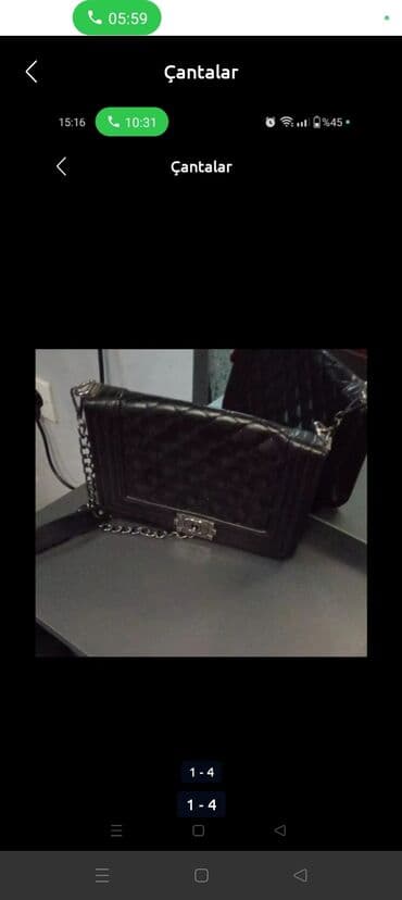 adidas dəstləri: Qara rəngli çantalar dəsti 1) Zəncirli çiyin çantası - Material — 1