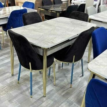 turkanda heyet evleri: Mətbəx üçün, Yeni, Açılan, Dördbucaq masa, 4 stul — 4