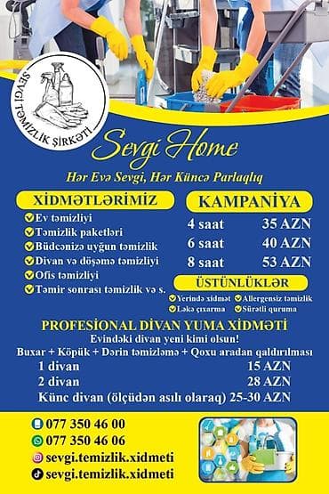 kreditle dis hekimi: Təmizlik | Evlər, Həyətlər, Ofislər | Çılçıraqların yuyulması və təmizlənməsi, Pəncərələrin, fasadların yuyulması, Təmirdən sonra təmizlik — 2