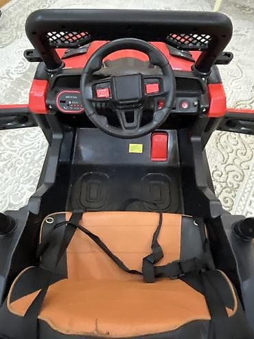 Uşaq üçün elektrikli off-road maşın - Korpus: qırmızı-qara rəngdə — 2