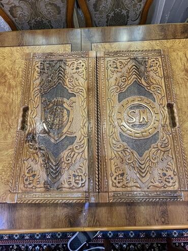 Qaçış trenajorları: Əl işı taxta nərd dəsti - Material: təbii ağacdan hazırlanmış — 1