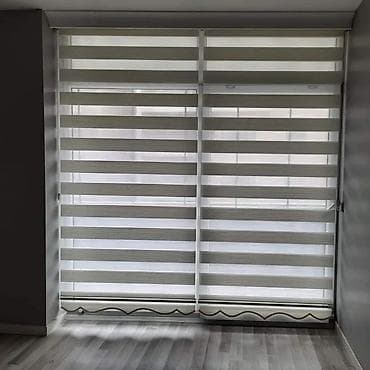 ucuz perde: Zebra jalüz və klassik pərdə dizaynları Məhsul təsviri: - Müasir — 2