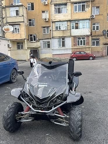 kvadrosikllar: Buggy/ATV – 2 nəfərlik, şəhər və off-road üçün Baggy rengi boz — 3