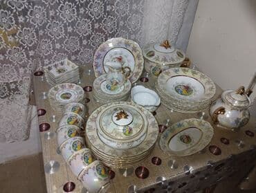 duz corek: Nahar dəsti, rəng - Ağ, Farfor — 5