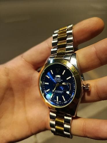 qizill: Qol saatı, Rolex, rəng - Mavi — 2