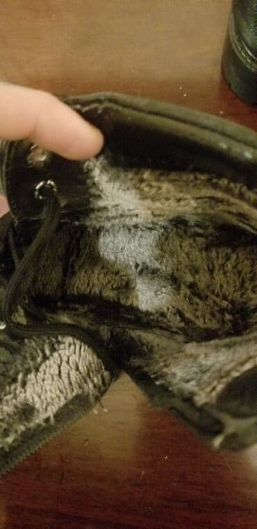 резиновые мужские ботинки: Qara dəri kişi botu - Material: parlaq teksturalı qara dəri içlik — 4