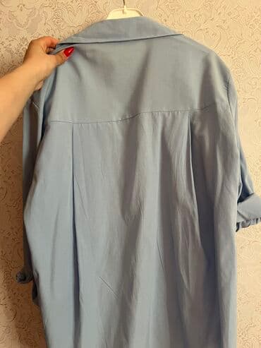 çəhrayı qadın köynəkləri: Mavi köynək,oversizedı,S ölçüdü M ölçüyədə olar,Trenyoldan alınıb — 2