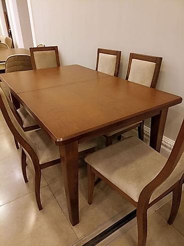 komputer stolları: Qonaq otağı üçün, Yeni, Açılan, Dördbucaq masa, 6 stul — 2