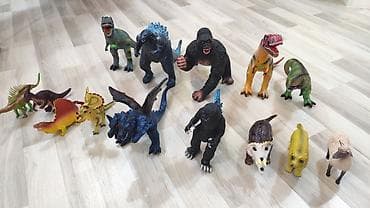 Uşaq oyuncaqları – Dinozavr və təsviri heyvan fiqurları Şəkillərdə