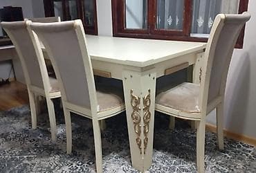 Mətbəx üçün, Açılmayan, Dördbucaq masa, 4 stul lalafo.az -da Mətbəx üçün, Açılmayan, Dördbucaq masa, 4 stul