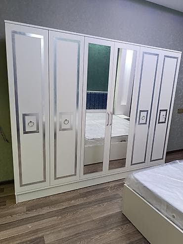 parça dolap: Yeni, 6 qapı, Güzgülü, Digər rəng, Digər material, Açılan, Düz dolab — 5