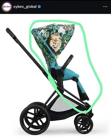 cybex uşaq arabası: Satilir. Kolyaska qenedli qara (qenedinin biri qirilib) ve ayrica ustu — 5