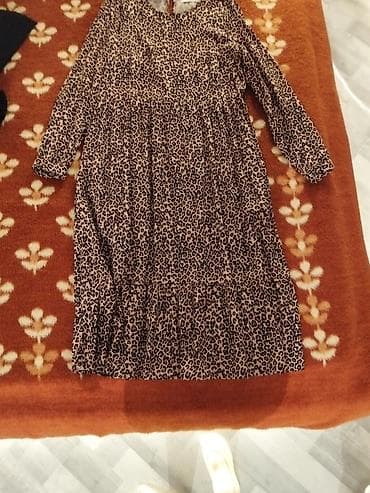 paltar modelleri instagram: Qadın paltarı – leopard naxışlı, uzun - Stil: gündəlik/şık, leopard — 2