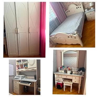 Qız üçün, İşlənmiş, Təknəfərlik çarpayı, Yazı masası, Dolab, Tumba