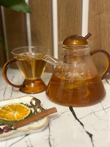 Çay dəsti, rəng - Südlü, Şüşə