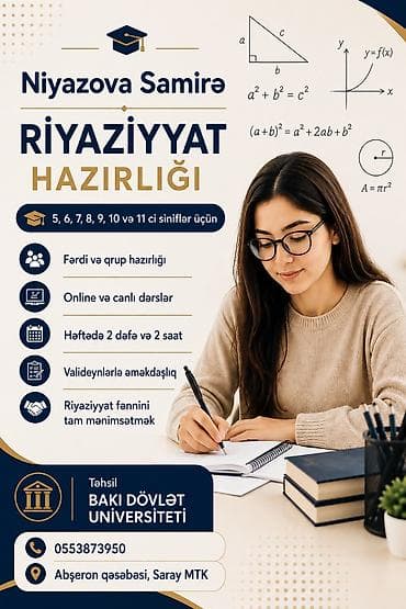 vakansiya tibb bacısı: Repetitor, Riyaziyyat, İmtahanlara hazırlıq — 1