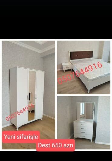 İkinəfərlik çarpayı, Termo, Dolab, 2 tumba, Azərbaycan, Yeni