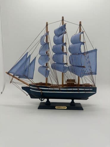 Toy paltarları və aksesuarları: Taxta yelkənli gəmi maketi.qiymet 20m.dan başlayır - Material: ağac — 5