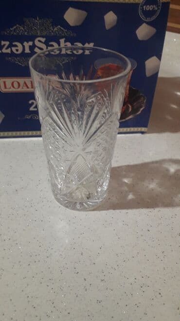 su qablar: Stəkanlar, rəng - Ağ, Xrustal, 6 ədədli dəst, 200 ml, Çexiya — 2