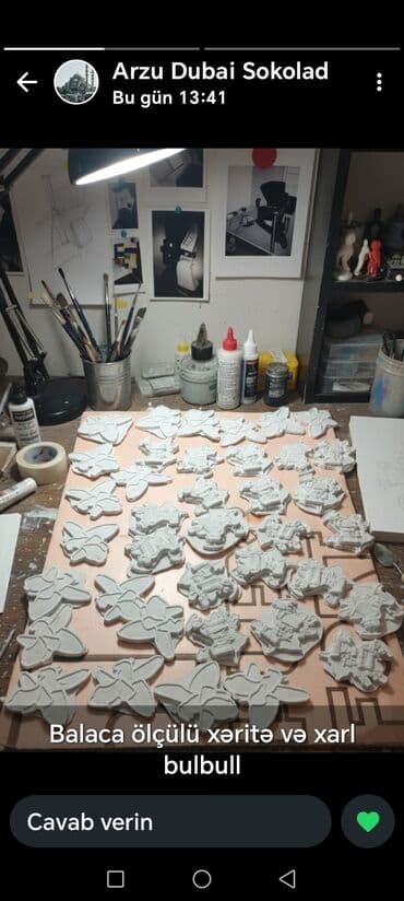 qara suvaq yoxsa agdag: Fiqur, Gips, rəng - Ağ — 24