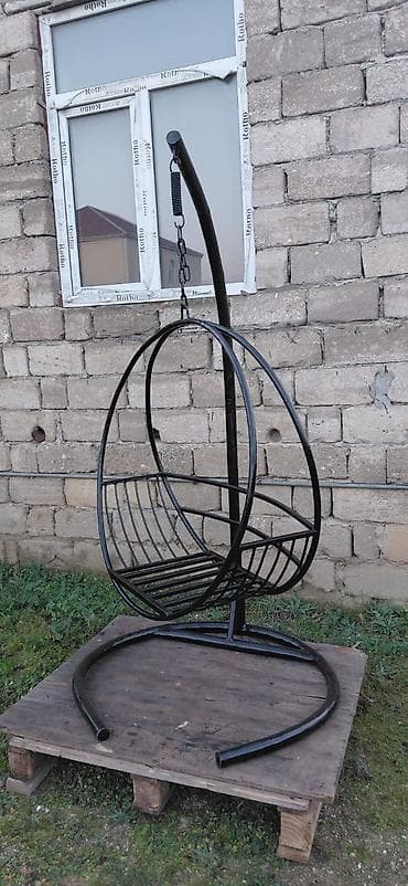 bağ stollari: Стул-качели, Без зонтика, Металл — 1