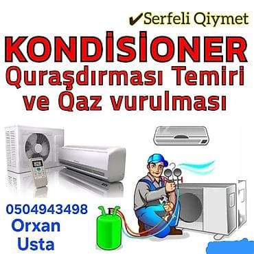 Təmir, Split kondisionerlər, Frion vurulması
