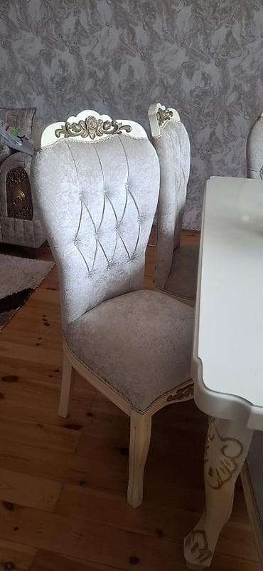 mexmer parca: Qonaq otağı üçün, Yeni, Açılmayan, Dördbucaq masa, 6 stul — 3