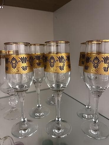 Mətbəx aksesuarları: Qədəhlər, rəng - Qızılı, Şüşə — 2