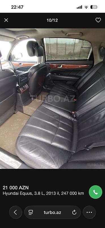 Hyundai: Hyundai Equus: 3.8 л | 2013 г. Седан — 8