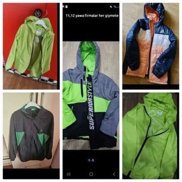 Dəstlər: Benetton 11–12 yaş üçün geyimlər - Sweatshirt: Benetton markalı, boz — 3