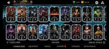 Mortal Kombat Mobile oyun hesabı – yüksək səviyyəli kolleksiya -