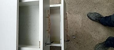 Мебель: Прямой стол, Без стула, С полками, С выдвижными ящиками, МДФ — 5