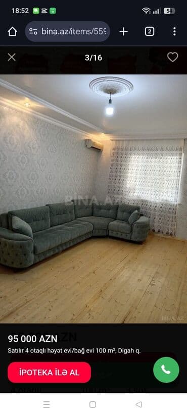 купля продажа домов: 4 otaqlı, 100 kv. m, Kredit var, Yeni təmirli — 2