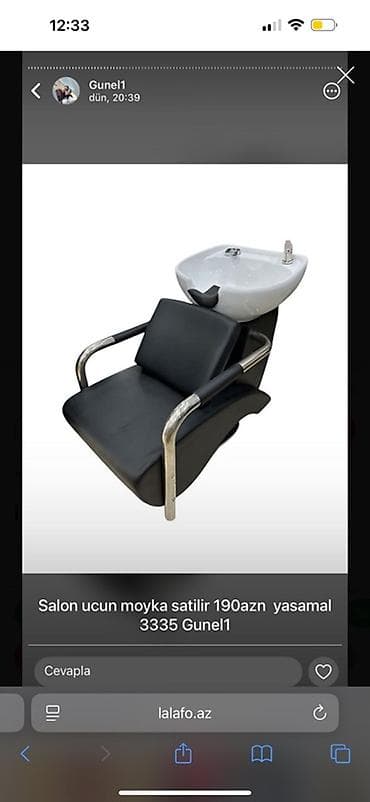 Salon üçün moyka və iş masası dəsti - Moyka: Bərbər/xair salonları