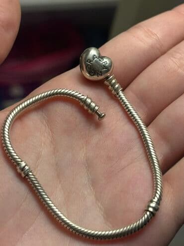 pandora qutusu: Pandora tərzində gümüş qolbaq - Material: gümüş rəngli metal, çevik — 2