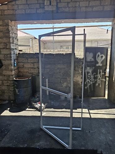 ağcaqanad: Məhsul: Ağ rəngli aluminiyum karkaslı qapı üçün tor (sineklik) sistemi — 3