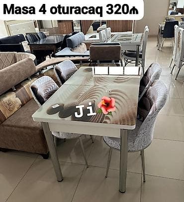 kicik metbex mebelleri: Mətbəx üçün, 4 stul — 1