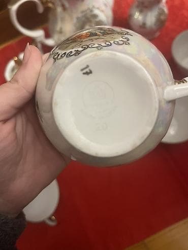 sud: Çay dəsti, rəng - Ağ, Farfor, 6 nəfərlik — 6