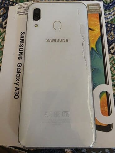 islenmis ventilator: Samsung Galaxy A30, 32 ГБ, цвет - Белый, Отпечаток пальца, Face ID — 1