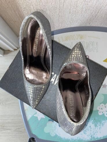 зеленые туфли: Туфли, Размер: 37, цвет - Серебристый, Новый — 7