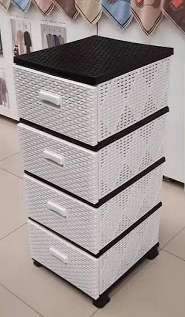 sumqayitda dolablar: 4 mert - 29 mnt 5mert - 33 mnt Rattan naxışlı plastik çekmecə dolabı — 2