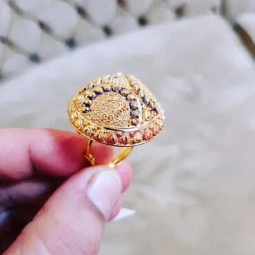 золотые комплекты с бриллиантами в баку: Обручальные, Кольцо, Желтое золото, 875 проба, Без камня — 3