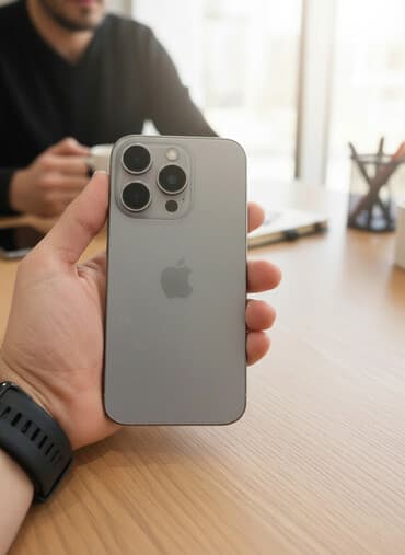 telefon nomrelerin satisi: IPhone 15 Pro, 128 GB, Natural Titanium, Zəmanət, Simsiz şarj, Face ID — 1